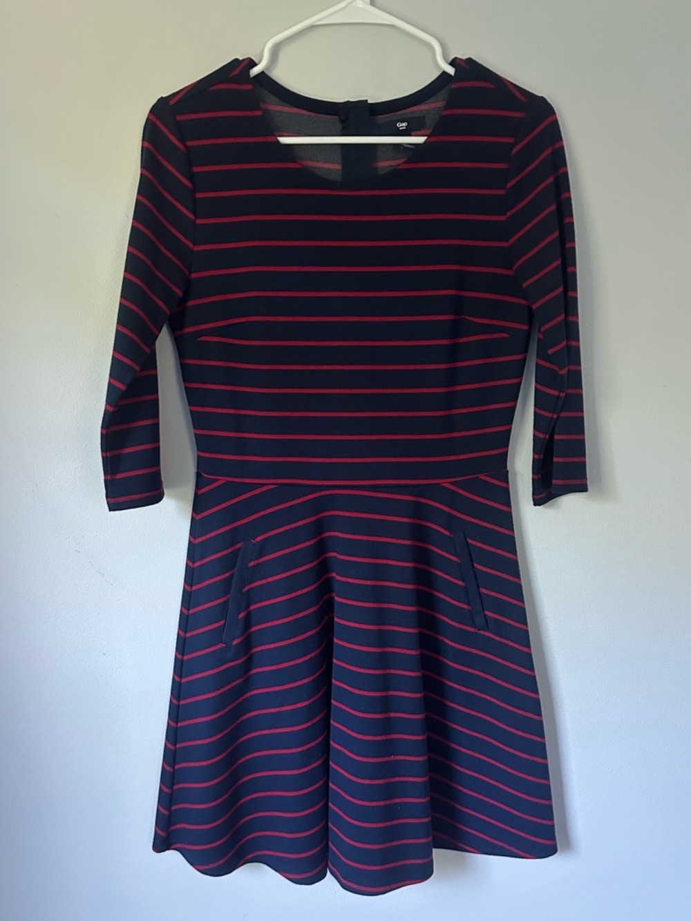 Gap stripe fit & flare dress